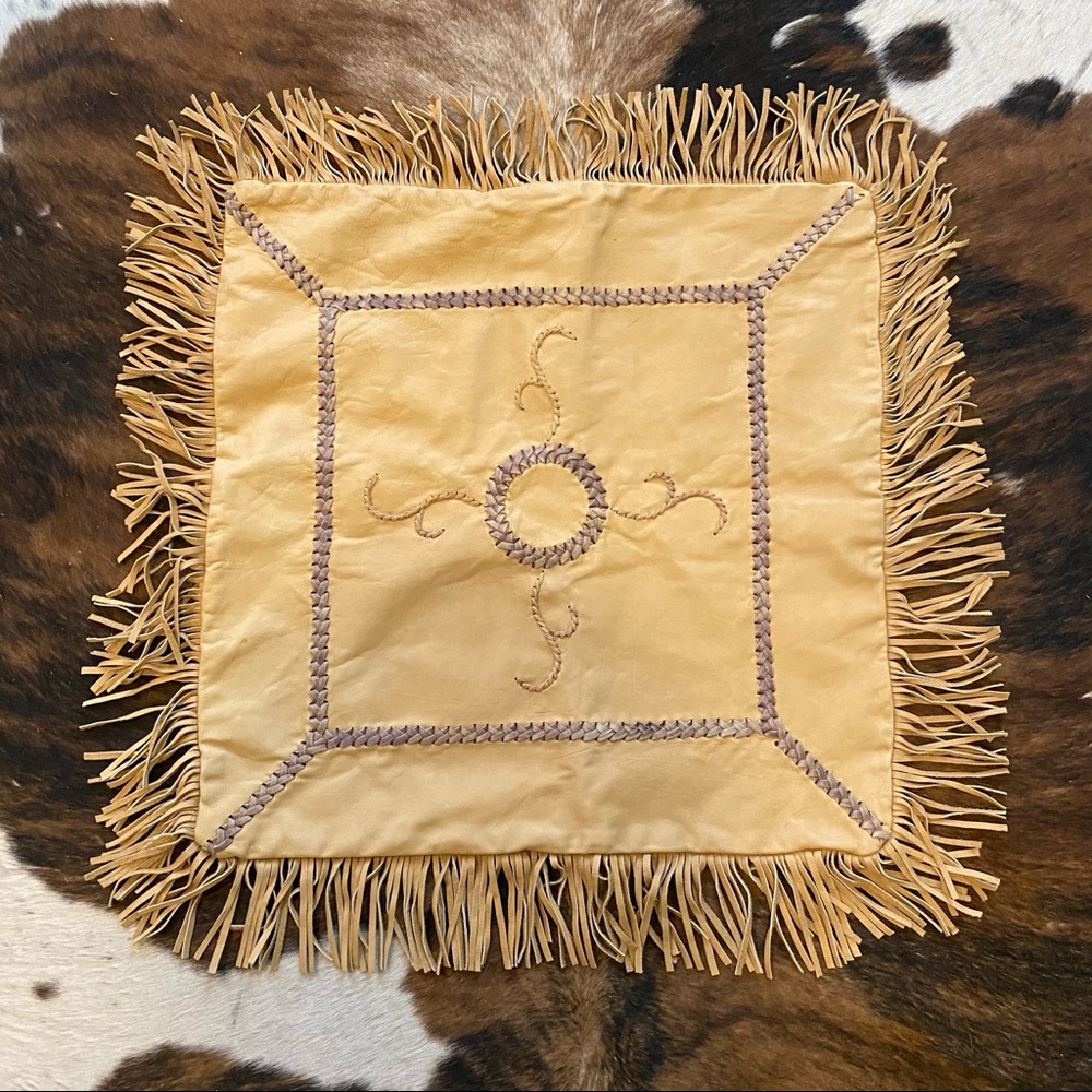 NWT Genuine Leather Pillow Cover